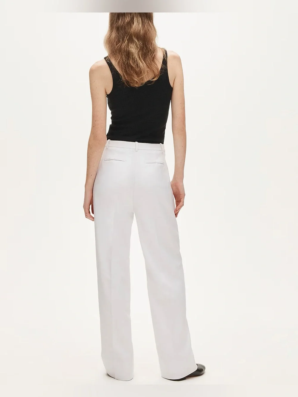 J.Crew Tall Essential wide-leg pant in Gramercy linen blend in white